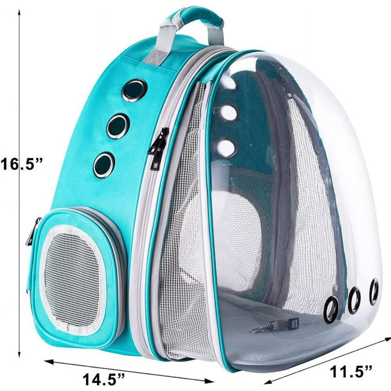Halinfer Front Expandable Cat Backpack Fit up to 20 lbs Space Capsule Clear Bubble Window Pet Carrier Backpack for Large Fat Cat and puppy. Walmart
