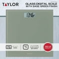 thumbnail image 6 of Taylor Glass Digital Bathroom Weight Scale with Sage Finish, 6 of 6