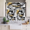 thumbnail image 2 of Farmhouse Curtain Valances Set Watercolor Red Eucalyptus Leaves Rustic Botanical Kitchen Curtains 36&nbsp;inch Length Rod Pocket Valance and Tiers 3 Piece Set Small Bedroom Bathroom Laundry Decor, 2 of 9