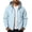Blue, variant on Hooded Waterproof Jackets for Men Fleece Lined Adjustable Drawstring Side Zip Pockets Tops Stretchy Outdoor Rain Daily Soft Coat