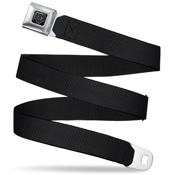 Buckle-Down Belt, Seatbelt Buckle Belt, Black, 30 to 44 Inches