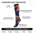 thumbnail image 3 of Lsque Bowling Ball And Flame Pattern Sport Compression Socks for Men & Women 15-20 mmHg Knee High Nurse Pregnant Running Medical and Travel Athletic, 3 of 6