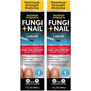 Fungi-Nail Anti-Fungal Liquid Solution, Kills Fungus That Can Lead to Nail & Athlete’s Foot with Tolnaftate & Clinically Proven to Cure and Prevent Fungal Infections 1 Fl Oz (Pack of 2)