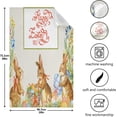 thumbnail image 4 of Happy Easter Rabbits Kitchen Tea Towels Set of 4 Absorbent Hand Dish Towels, Cute Bunny Eggs Dishcloths Lint-Free 18x28 Inch Fast Drying for Cooking Baking Home Clean, 4 of 5