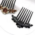 thumbnail image 4 of 5 PCS Women Flower Hair Comb Pins Rhinestone Slide Clips Bride Wedding Headdress Hair Accessories, 4 of 5