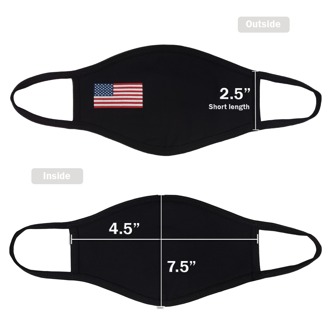 4Pcs Flag Print Unisex Cloth Face Mask Protect Reusable Cotton Comfy Washable Made in USA - image 3 of 6
