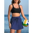 thumbnail image 7 of Anwell Womens 2 in 1 High Waisted Drawstring Swim Skirts Tummy Control Swim Bottoms with Pockets, 7 of 7