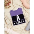 thumbnail image 3 of A Star Fashion Banner Shaped T-Shirt Women -Image by Shutterstock, Female Large, 3 of 4