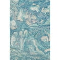 thumbnail image 2 of Addison Rugs Mayfield Premium Machine Washable Transitional Abstract Teal Rectangle Rug, 9' X 12' Machine Washable Transitional Abstract Teal Oversized Sherpa Throw Blanket, 2 of 6