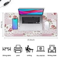 thumbnail image 5 of Long Mouse Pads for Desk,Pioneer Flower Floral Print Pattern Desk Mats on Top Of Desks, Desk Mouse Pad Extra Large with 3mm Non-Slip Base and Stitched Edge for Gaming,Office,Work,Home 35.4"x15.7", 5 of 6