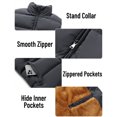 thumbnail image 4 of FEOYA Warm Gilet for Men Winter Waistcoat Windproof Sleeveless Jacket Thermal Body Warmer Fleece Lined Gilet Outdoor Vest with Pockets Outerwear Vest Stand Collar Padded for Fishing Hiking 2XL, 4 of 6
