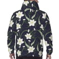 thumbnail image 7 of Haiem Lilies Flowers Patterned Men's Hoodie with Kangaroo Pocket - Ideal Pullover Sweatshirt for Daily Wear, Travel, and Home-Large, 7 of 7