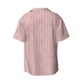 thumbnail image 2 of Sigee Pink Stripes Print Men's Shirts Casual Button Down Short Sleeve Summer Beach Shirt Hawaiian Vacation Shirts Tee Shirt-Small, 2 of 7