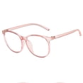 thumbnail image 1 of Oversized Round Horn Rimmed Eye Glasses Clear Lens Oval Frame Anti-Blue, 1 of 3
