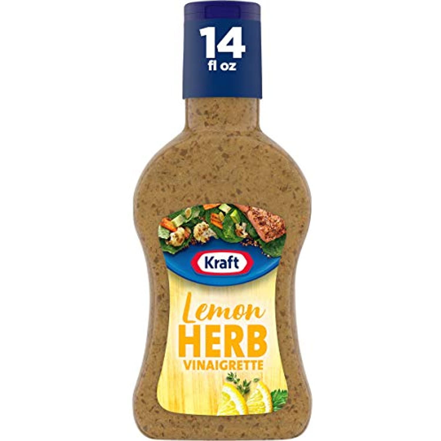 Kraft Lemon Herb Vinaigrette Salad Dressing (14 Fl Oz Bottle) - Walmart.com
