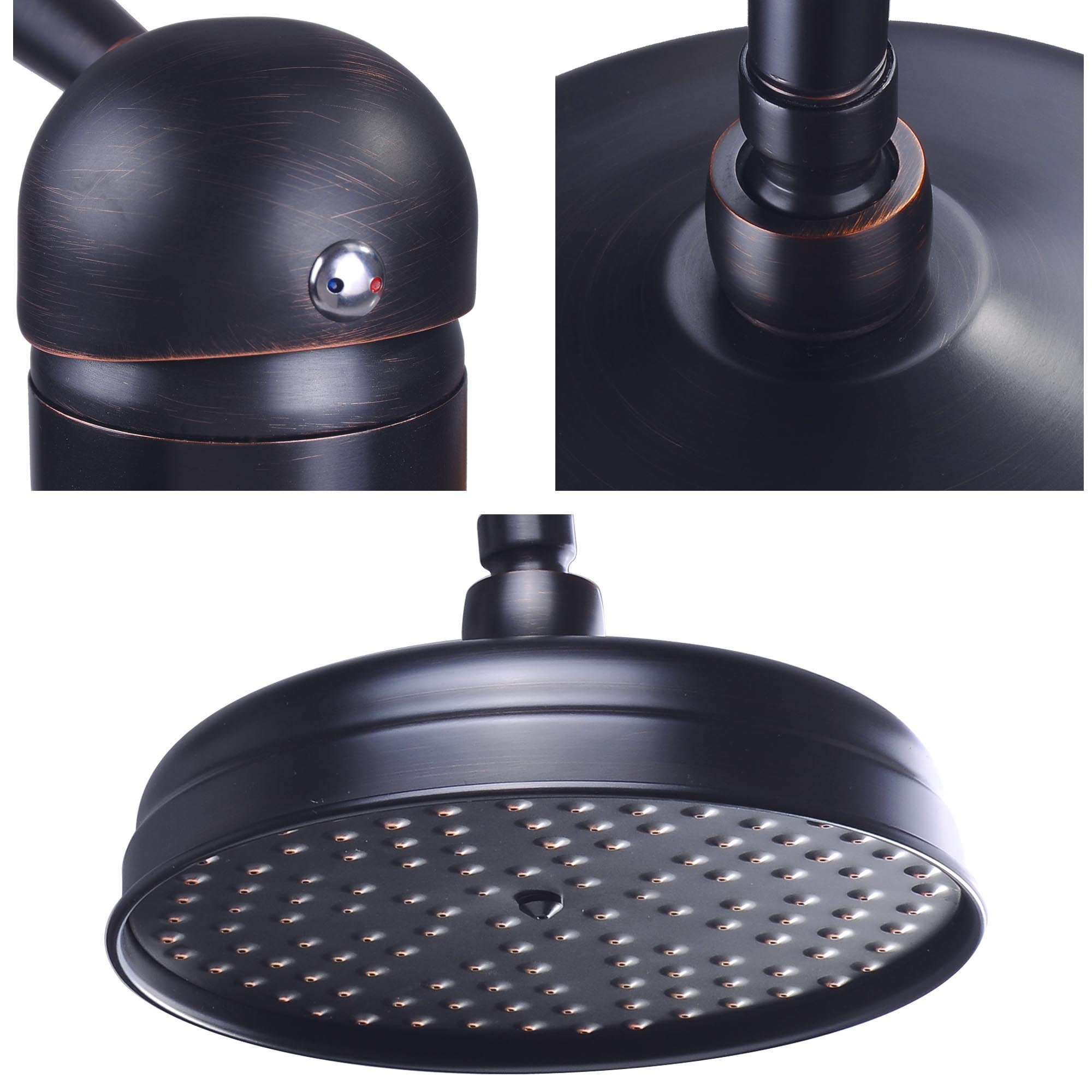 Aquaterior 8" Wall Mounted Rain Shower Head Rainfall Faucet Bathroom Lavatory Home CUPC Matte