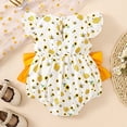 thumbnail image 3 of MIASHUI Baby Girls Rompers Flutter Sleeve Cartoon Print Bodysuit Summer Outfits,Yellow,12-18 Months, 3 of 6