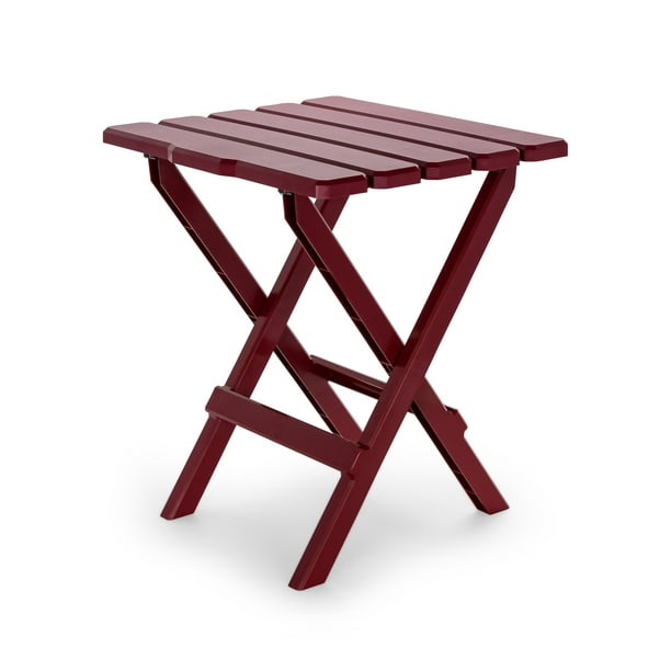 Camco Large Adirondack Portable Outdoor Folding Side Table Perfect For The Beach Camping Picnics Cookouts And More Weatherproof And Rust Resistant Red 51694 Walmart Com Walmart Com
