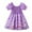 White, Pink, Purple, variant on FLMEI Summer Toddler Kids Girl Casual Dress Bubble Sleeve Printed Dresses Three Colours Fashion Sundress 1-7T
