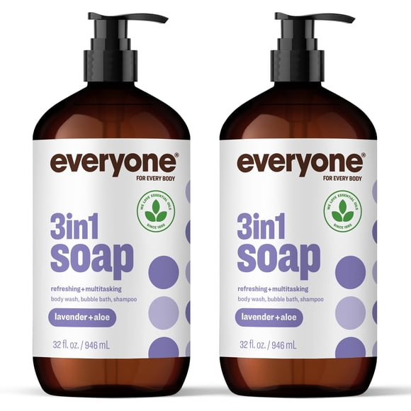 Everyone 3-In-1 Soap, Lavender and Aloe, 32 Ounce, 2 Count
