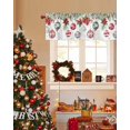 thumbnail image 6 of Christmas Balls Valance for Windows Poinsettia Curtains Valances Holly Berry Valance Window Treatments Snow Short Curtains for Kitchen Living Room Bedroom Bathroom Xmas Holiday Decor 54x18 Inch, 6 of 8