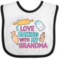 thumbnail image 3 of Inktastic I Love Baking with My Grandma Girls Baby Bib, 3 of 4