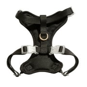 Oodles Checkerboard Quilted Dog Walking Harness, Black, Small