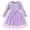 czb# Purple515, variant on CUZIBR Girls Long Sleeve Dresses Knitted Patchwork Long Sleeves Full Butterflies Pattern Tutu Dress Gown Formal Attire Clothes,Purple,5-6 Years