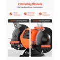 thumbnail image 3 of VEVOR Bench Grinder, 6-inch Single Speed Bench Grinder, 1750RPM Low-Speed Table Grinders with 250W 2A Induction Motor, 36/60-Grit Grinding Wheels, 3 of 9