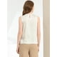 thumbnail image 5 of INSPIRE CHIC Blusa Sin Mangas Plisada De Oficina De Trabajo Sin Mangas De Satén Para Mujer Blanco XS, 5 of 5