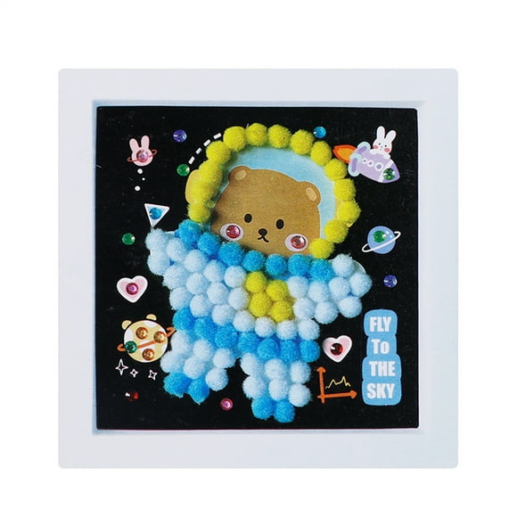 EGNMCR Children's Toy Wool Ball Photo Frame Painting DIY Sticker Painting Ball Photo Frame 5ml photo frames