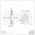 thumbnail image 3 of Front Left Dynamic Friction Company Disc Brake Rotor 600-75014D (1) For 2006 Lexus GS300, 2009-2015 Lexus IS250, 3 of 4