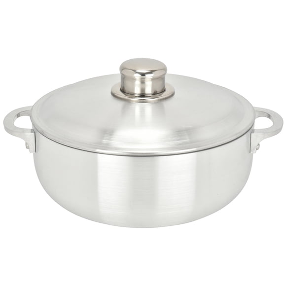 Chef Pro Marmite Caldero en Aluminium de Qualité Commerciale, 3,8 Pintes, Argent, avec Couvercle