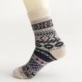 thumbnail image 6 of Fesfesfes 5 Pairs Socks for Womens Socks Vintage Winter Soft Warm Cold Knit Wool Socks, 6 of 9