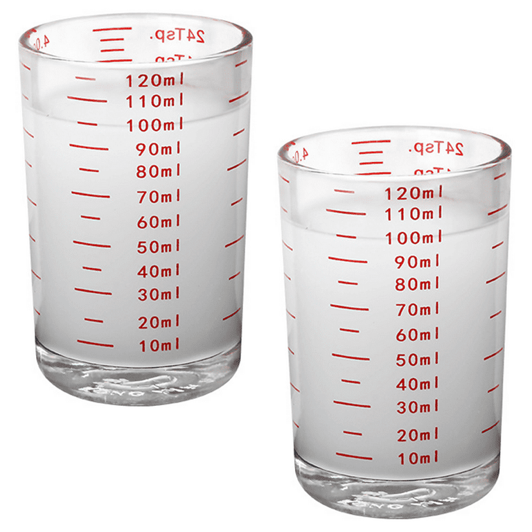 Family-Friendly and Convenient - Shot Glass Measuring Cups for Weight Control and PortioningSet of 2 - Black, Size: 6