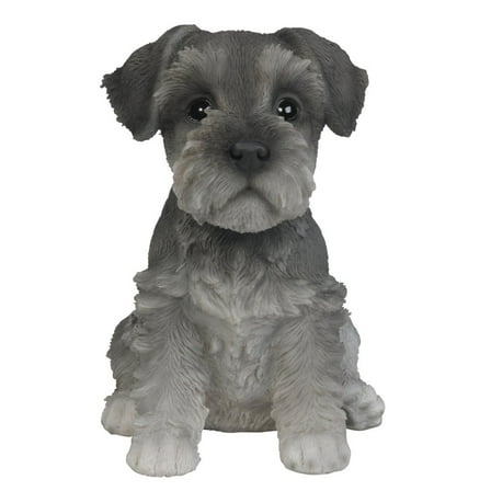 Pacific Giftware Adorable Seated Mini Schnauzer Puppy Collectible Figurine Amazing Dog Likeness Hand Painted Resin 6.5 inch Figurine Great for Dog Lovers Tabletop Decor