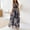 Blue, variant on Herrnalise Women's Summer Floral Print Dress Women V-neck Sleexeless Print Open Back Casual Sexy Halter Mid-Calf Long Dress