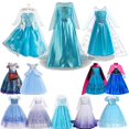 thumbnail image 2 of Vestido de princesa Elsa y Anna de Disney Frozen para niñas, disfraz de Cosplay para niños, vestido de baile, fiesta de cumpleaños de Halloween, vestidos elegantes, 2 of 5
