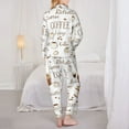 thumbnail image 6 of Goofa Coffee Printed Women’s 2 Piece Pajama Set Super,Pajamas Women's Long Sleeve Sleepwear Soft Button Down Loungewear Pjs Lounge Set Nightwear-XX-Large, 6 of 9