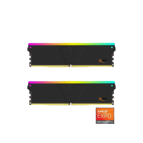 V-COLOR Manta XSky DDR5 32GB (2x16GB) 6000MHz CL36 1.25V SK Hynix Original IC RGB Gaming Desktop Upgrade Memory Module, for AMD EXPO TMXSAL1660836KWK