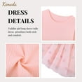 thumbnail image 6 of Aideaone Girls Dresses Long Sleeve Tutu Dress Fluffy Tulle Fall Winter Dresses Light pink 4-8 Years, 6 of 7