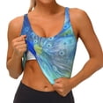 thumbnail image 3 of Balery Peacock Sujetadores deportivos con espalda cruzada para mujer, acolchados, sin costuras, de alto impacto, ideales para yoga, gimnasio, entrenamiento y fitness.-, 3 of 8