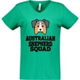 thumbnail image 3 of Inktastic Dog Australian Shepherd Squad Women's V-Neck T-Shirt, 3 of 5