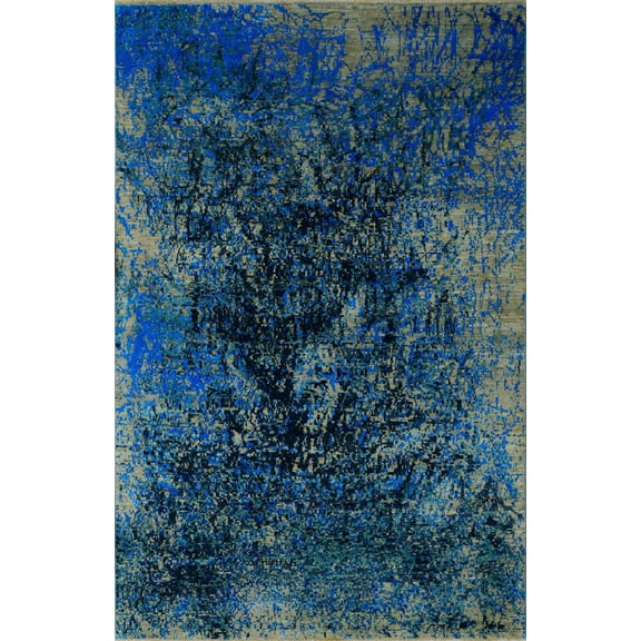 Fine Galaxy Gracelyn Blue/Grey Rug, 6'0" x 9'2"