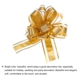 thumbnail image 4 of Uxcell 5pcs Large Pull Bow Gift Wrapping Bows Organza Bows for Wedding Baskets Presents Gold 17 cm, 4 of 6