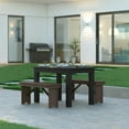 thumbnail image 3 of Emma + Oliver 46" x 30" Rectangular Black Wash Solid Pine Farm Dining Table, 3 of 11
