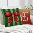 thumbnail image 3 of Hello Summer Watermelon Lemon Decorative Throw Pillow Cover 18 x 18 Set of 4, Life is Sweet Porch Patio Outdoor Pillowcase, Buffalo Plaid Check Bow Farmhouse Sofa Cushion Case Home Decor, 3 of 5