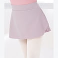 thumbnail image 6 of UJNDER Ballet Skirt Girls Dance Skirt Ballet Practice Wrap Side Slit Elastic Waist Shaping Tutu for Performance and Class Skirts for Girls 02_Light Purple,5-8 Years, 6 of 6