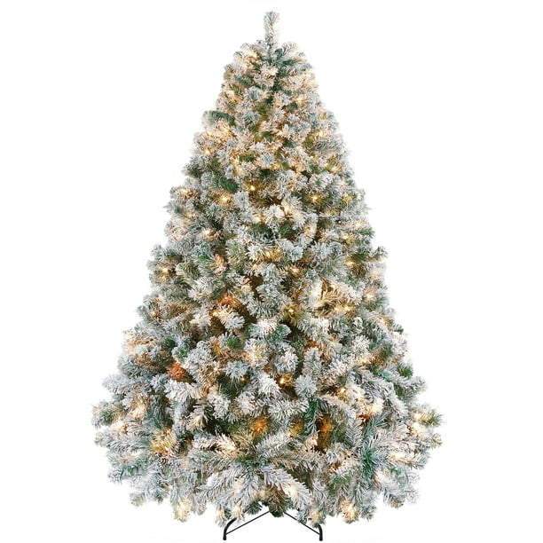 Árbol de Navidad Yaheetech artificial preiluminado de 6 pies con luces