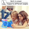 thumbnail image 5 of SaniMore for iPad Mini 6th Generation 8.3" 2021 Kids Case, Multi-Functional Cover with Handle Shoulder Strap & 360° Rotatable Kickstand Pencil Holder Shockproof Protective Shell, Colorful Blue, 5 of 8